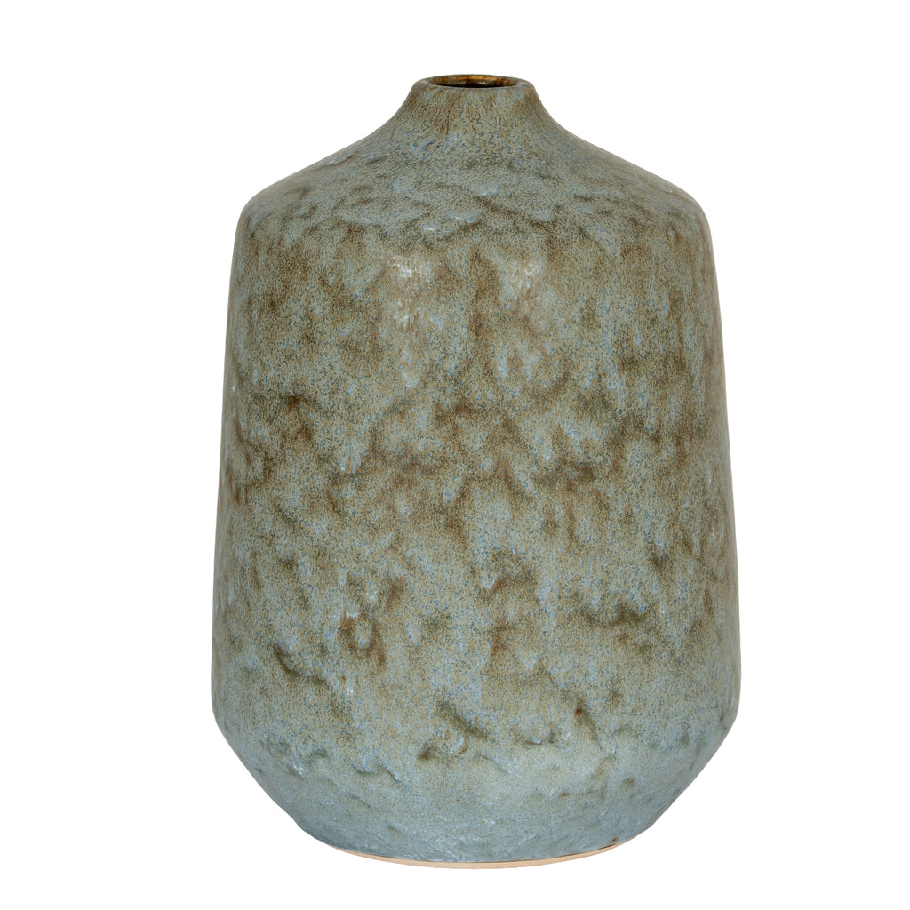 Textured ceramic vase on a white background