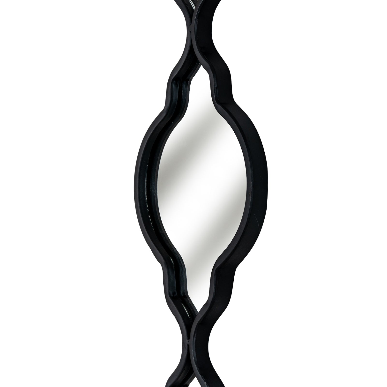 Black Quarterfoil Decorative Hanging Mirror