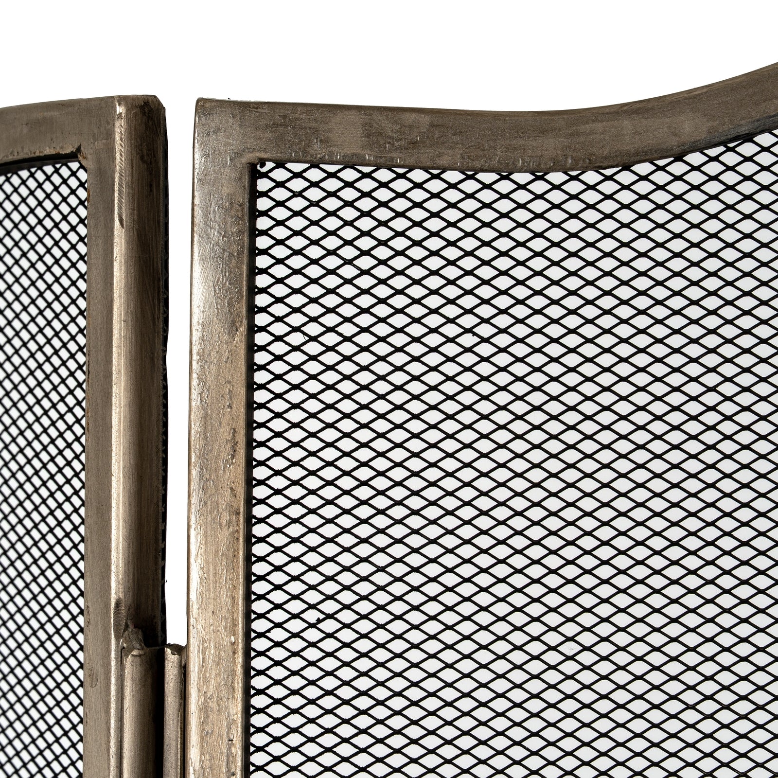 Antiqued Silver Large  Fire Screen