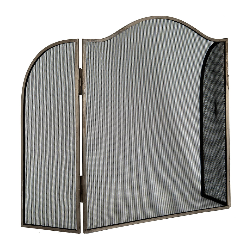 Antiqued Silver Large  Fire Screen