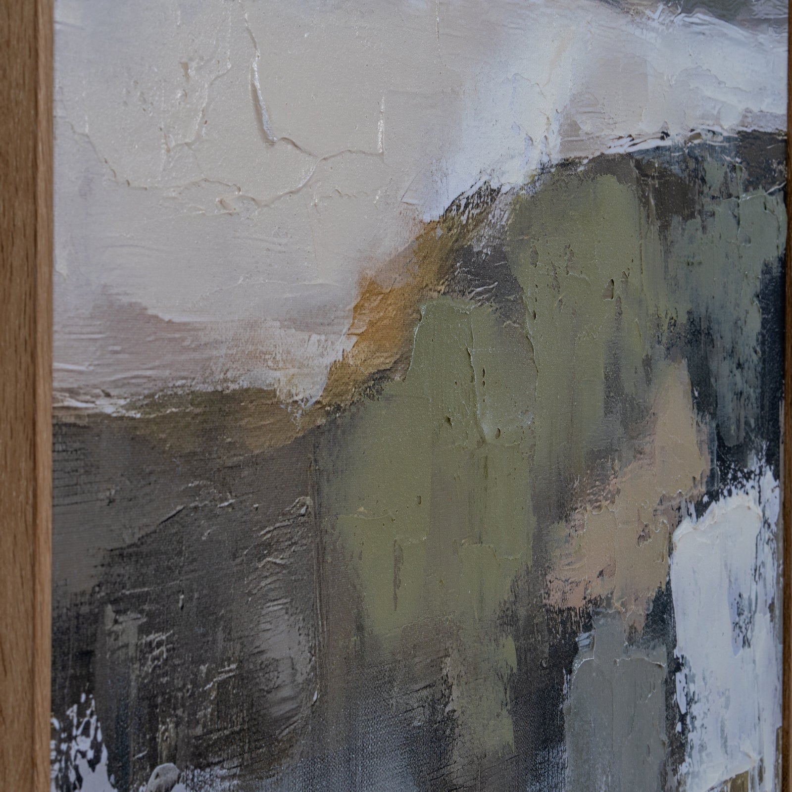 Hillside View Hand Painted Canvas in Frame