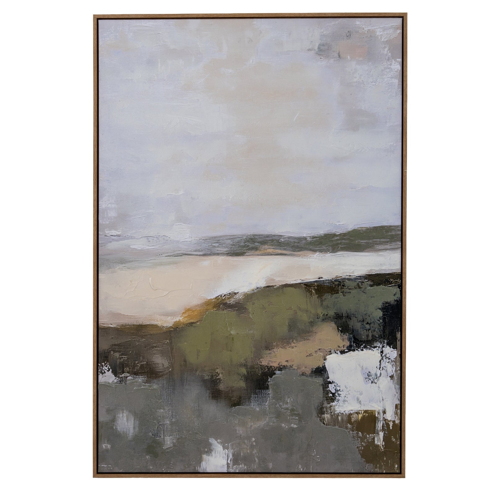 Hillside View Hand Painted Canvas in Frame