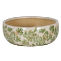 Large Green Clover Ceramic Bowl Pot